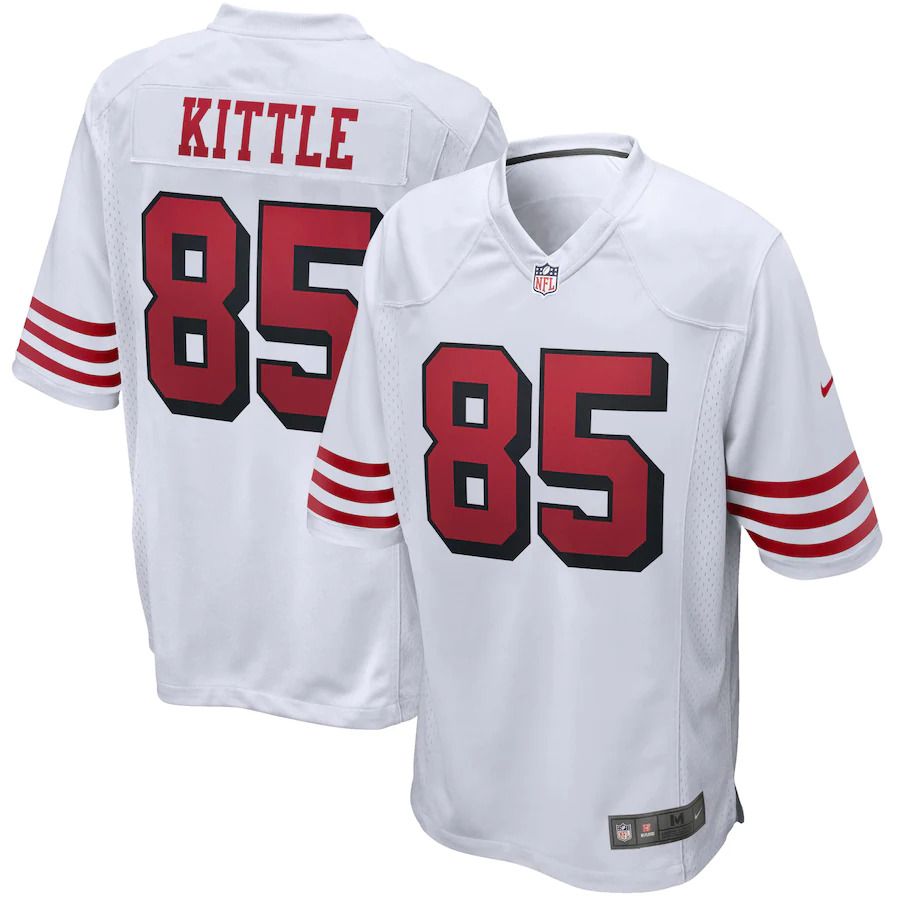 Men San Francisco 49ers #85 George Kittle Nike White Alternate Game NFL Jersey->san francisco 49ers->NFL Jersey